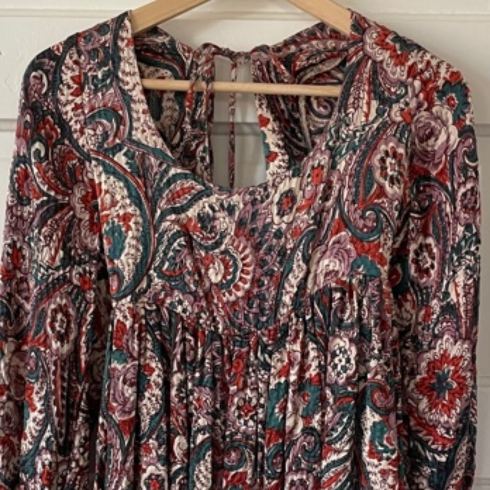 Indah Mini Dress in Vibrant, Multicolor Print, Size XS